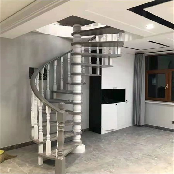 保定涿州实木旋转楼梯